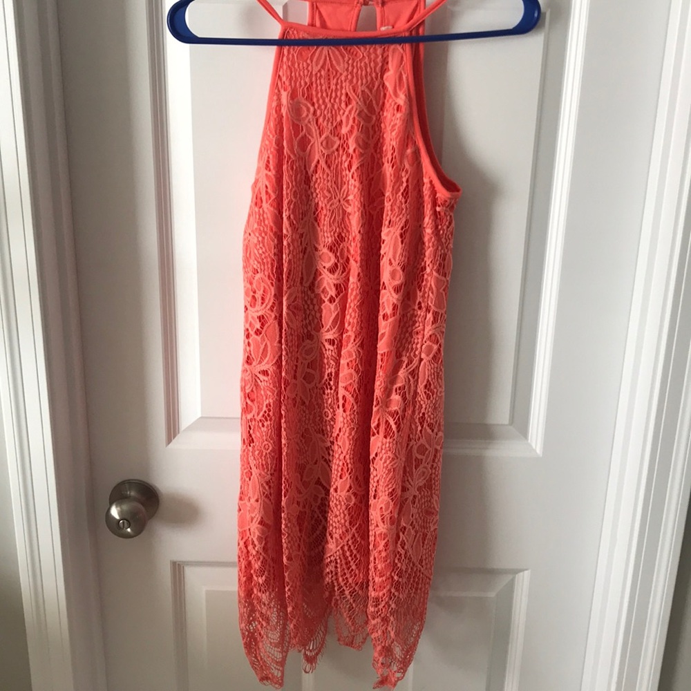 Macy’s Orange Lace Dress